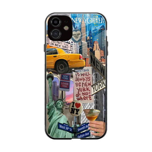 NY Forever back phone cover | glass case for iphone 12