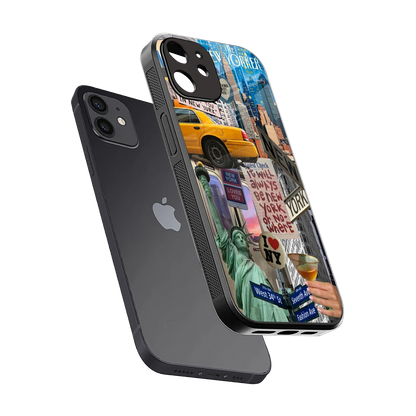 NY Forever sleek iphone 11 cover with tempered glass back and TPU edges