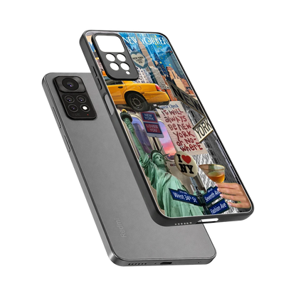 NY Forever sleek redmi note 11 pro cover with tempered glass back and TPU edges