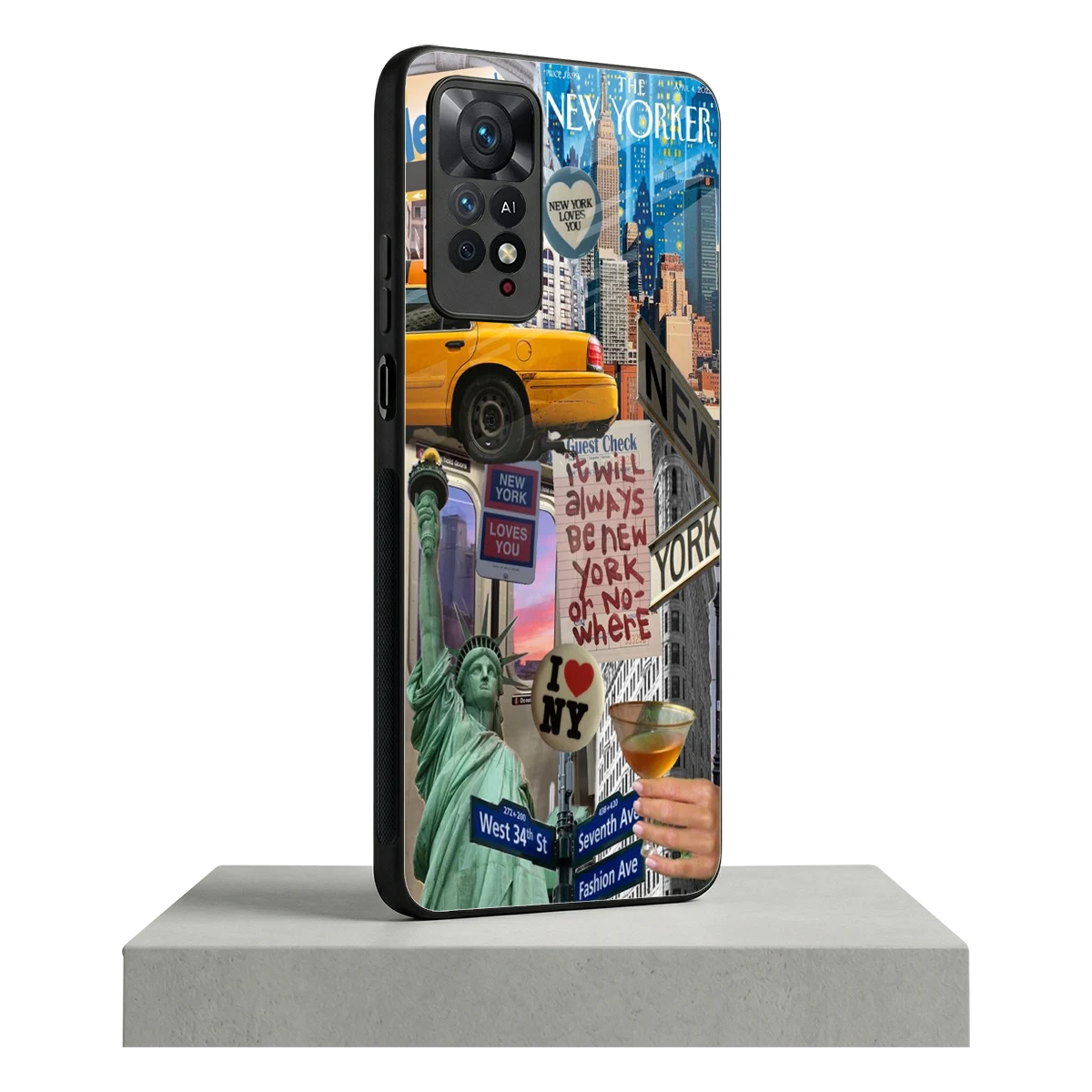 NY Forever redmi note 11 pro mobile cover | shockproof glass phone case