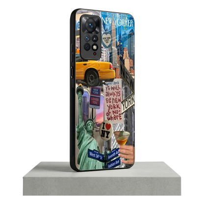 NY Forever redmi note 11 pro mobile cover | shockproof glass phone case