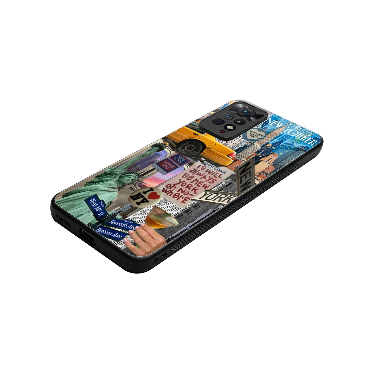NY Forever stylish phone case for redmi note 11 pro | glossy glass and slim fit