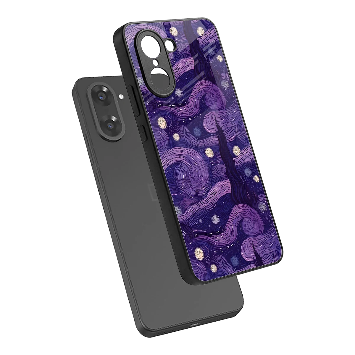 Nebula Galaxy sleek oneplus nord ce5 5g cover with tempered glass back and TPU edges