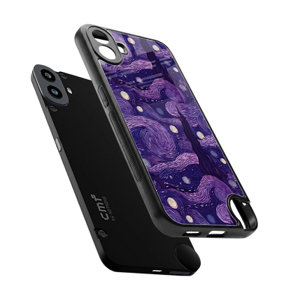 Nebula Galaxy sleek cmf nothing phone 1 cover with tempered glass back and TPU edges