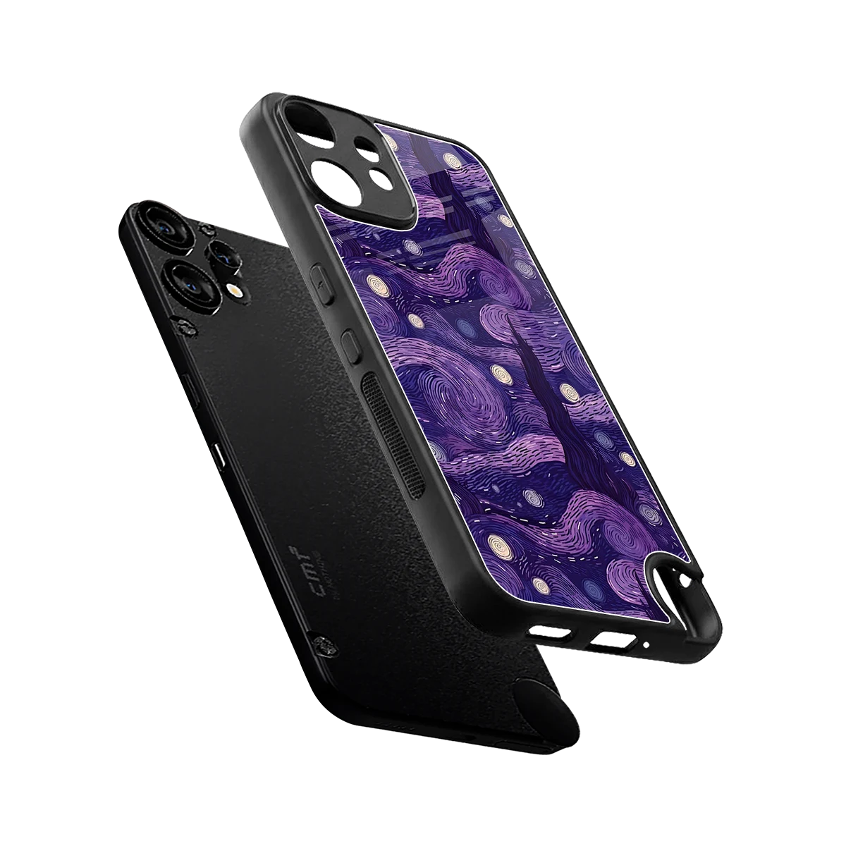 Nebula Galaxy sleek cmf nothing phone 2 pro cover with tempered glass back and TPU edges