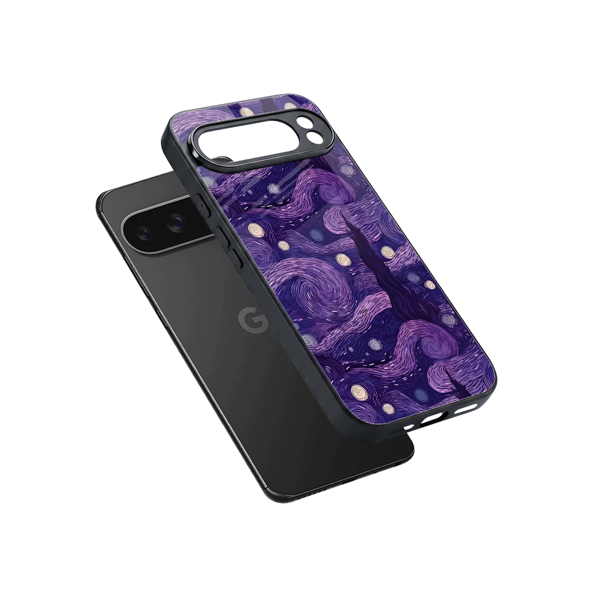 Nebula Galaxy sleek google pixel 10 pro xl cover with tempered glass back and TPU edges