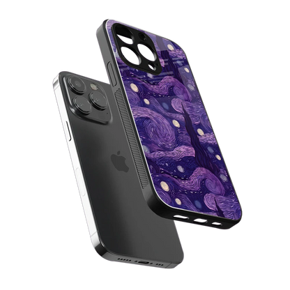 Nebula Galaxy sleek iphone 13 pro cover with tempered glass back and TPU edges