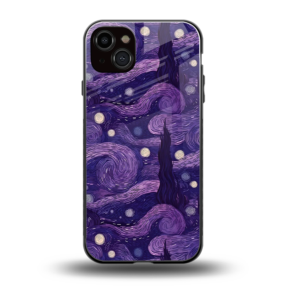 Nebula Galaxy back phone cover | glass case for iphone 15 plus
