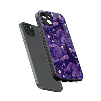 Nebula Galaxy sleek iphone 14 plus cover with tempered glass back and TPU edges