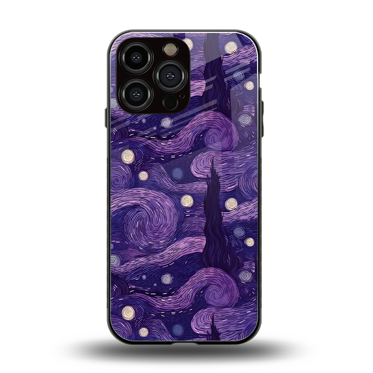 Nebula Galaxy back phone cover | glass case for iphone 15 pro max