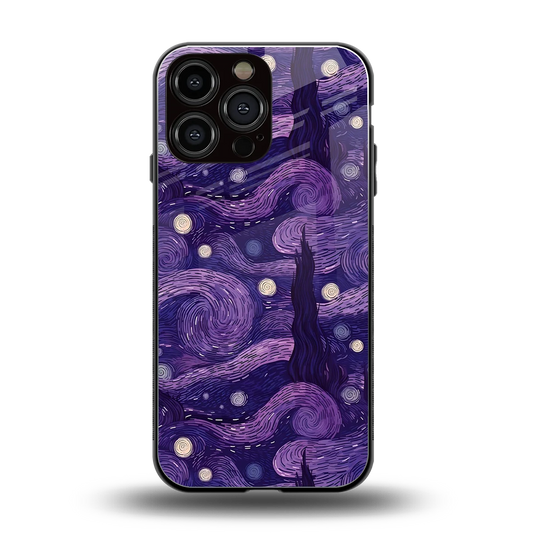 Nebula Galaxy back phone cover | glass case for iphone 15 pro max