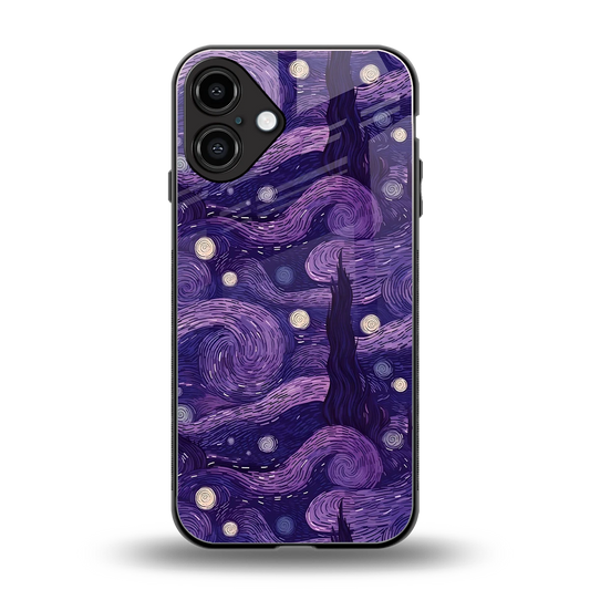 Nebula Galaxy back phone cover | glass case for iphone 16 plus