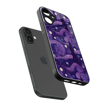 Nebula Galaxy sleek iphone 16 plus cover with tempered glass back and TPU edges
