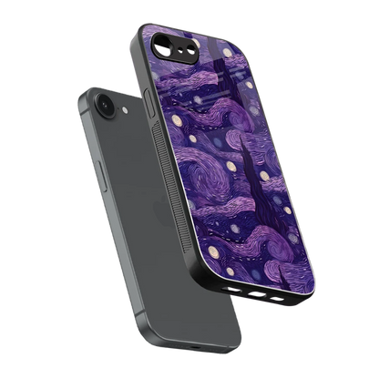 Nebula Galaxy sleek iphone 16e cover with tempered glass back and TPU edges