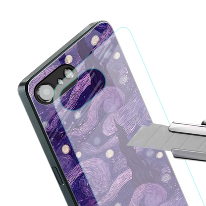 Nebula Galaxy stylish phone case for iphone 16e | glossy glass and slim fit