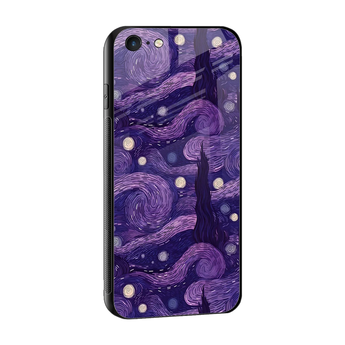 Nebula Galaxy sleek iphone 6 cover with tempered glass back and TPU edges