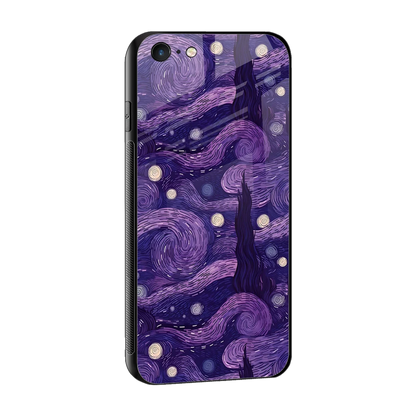 Nebula Galaxy sleek iphone 6s plus cover with tempered glass back and TPU edges