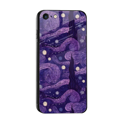 Nebula Galaxy sleek iphone 7 cover with tempered glass back and TPU edges