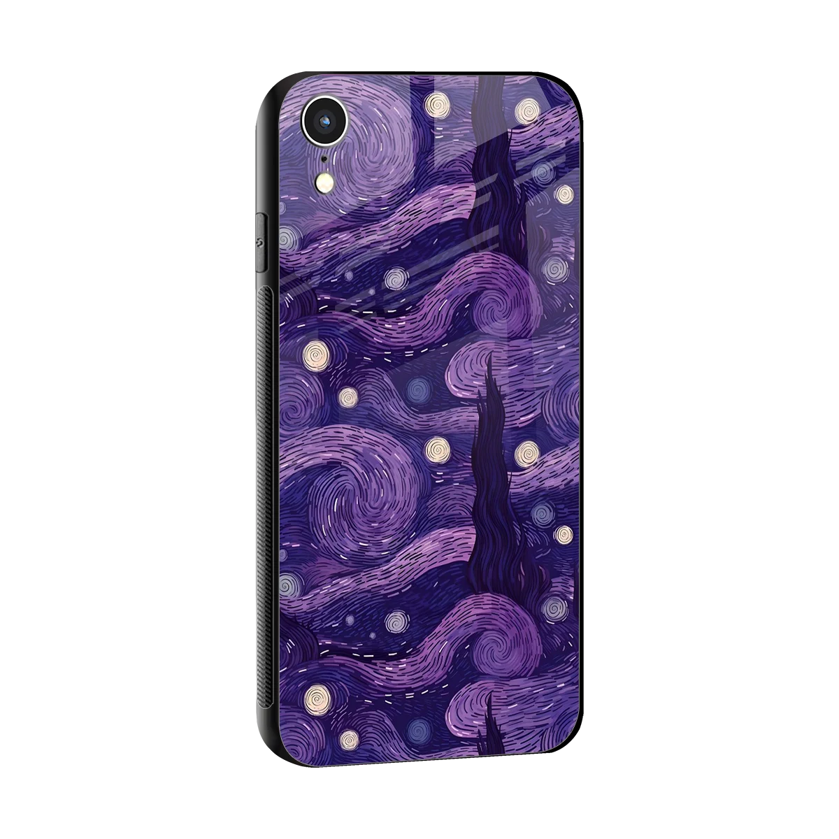 Nebula Galaxy sleek iphone xr cover with tempered glass back and TPU edges