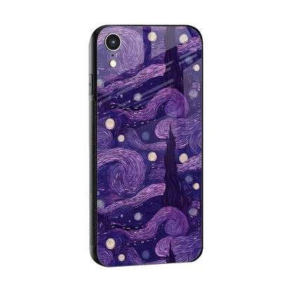 Nebula Galaxy sleek iphone xr cover with tempered glass back and TPU edges