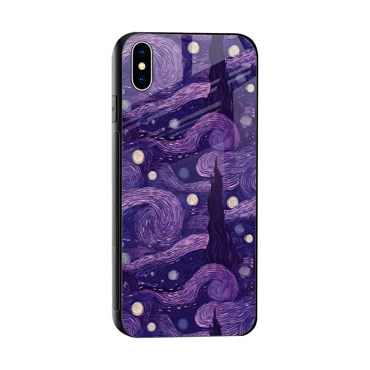 Nebula Galaxy sleek iphone xs max cover with tempered glass back and TPU edges