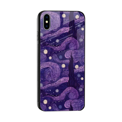 Nebula Galaxy sleek iphone xs max cover with tempered glass back and TPU edges