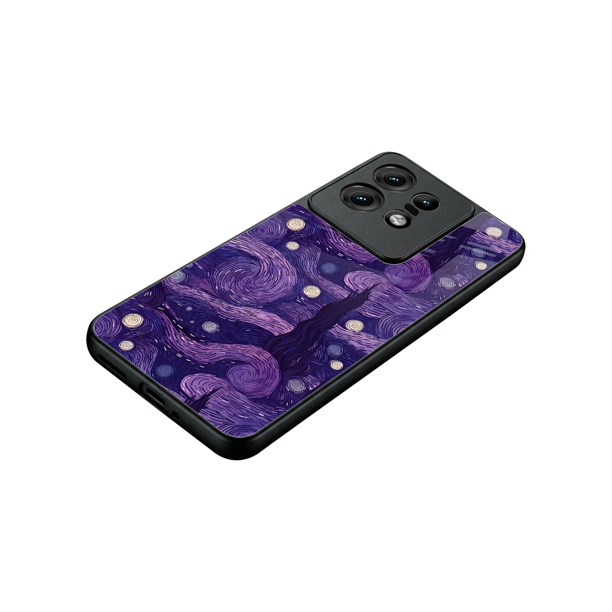 Nebula Galaxy stylish phone case for motorola edge 50 pro | glossy glass and slim fit