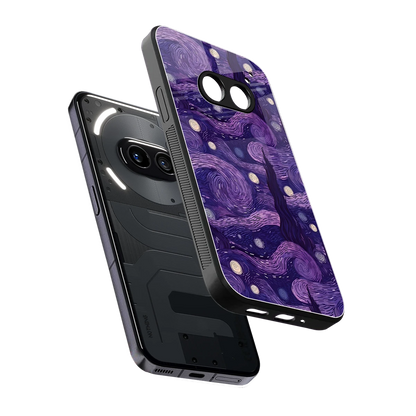 Nebula Galaxy sleek nothing phone 2a cover with tempered glass back and TPU edges