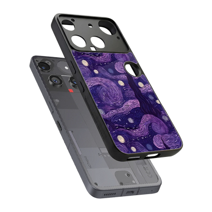 Nebula Galaxy sleek nothing phone 3 cover with tempered glass back and TPU edges