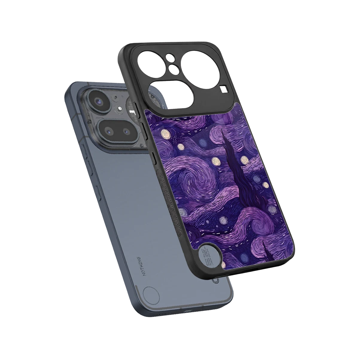 Nebula Galaxy sleek nothing phone 4a pro cover with tempered glass back and TPU edges