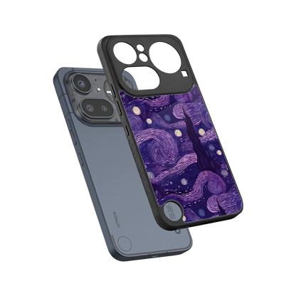 Nebula Galaxy sleek nothing phone 4a pro cover with tempered glass back and TPU edges
