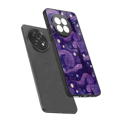 Nebula Galaxy sleek oneplus 13r cover with tempered glass back and TPU edges
