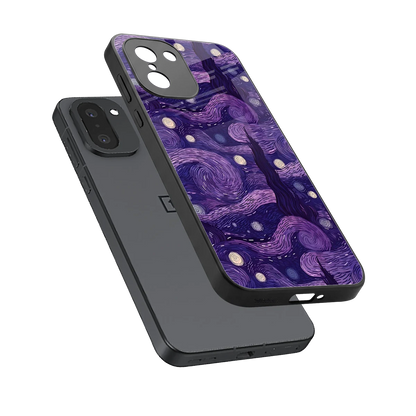 Nebula Galaxy sleek oneplus 15r cover with tempered glass back and TPU edges