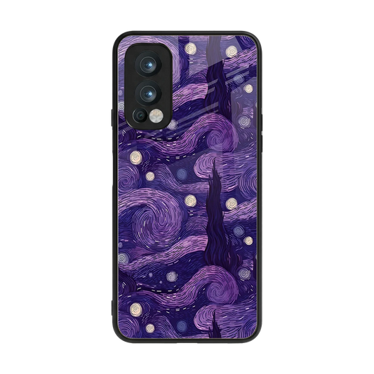 Nebula Galaxy back phone cover | glass case for oneplus nord 2