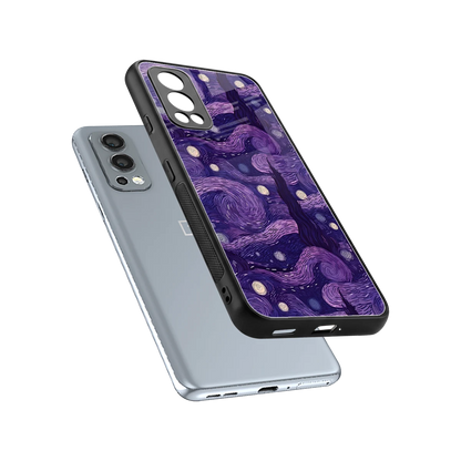 Nebula Galaxy sleek oneplus nord 2 cover with tempered glass back and TPU edges