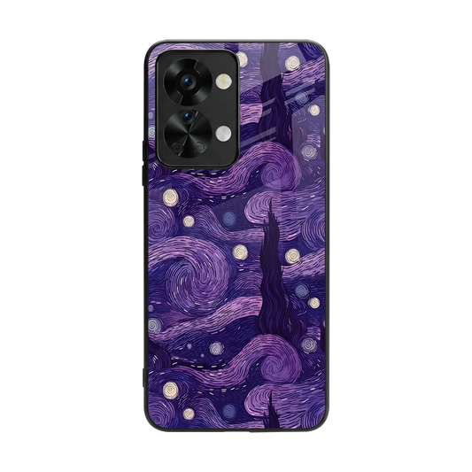 Nebula Galaxy back phone cover | glass case for oneplus nord 2t