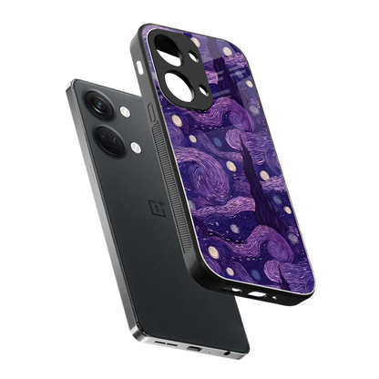 Nebula Galaxy sleek oneplus nord 3 cover with tempered glass back and TPU edges