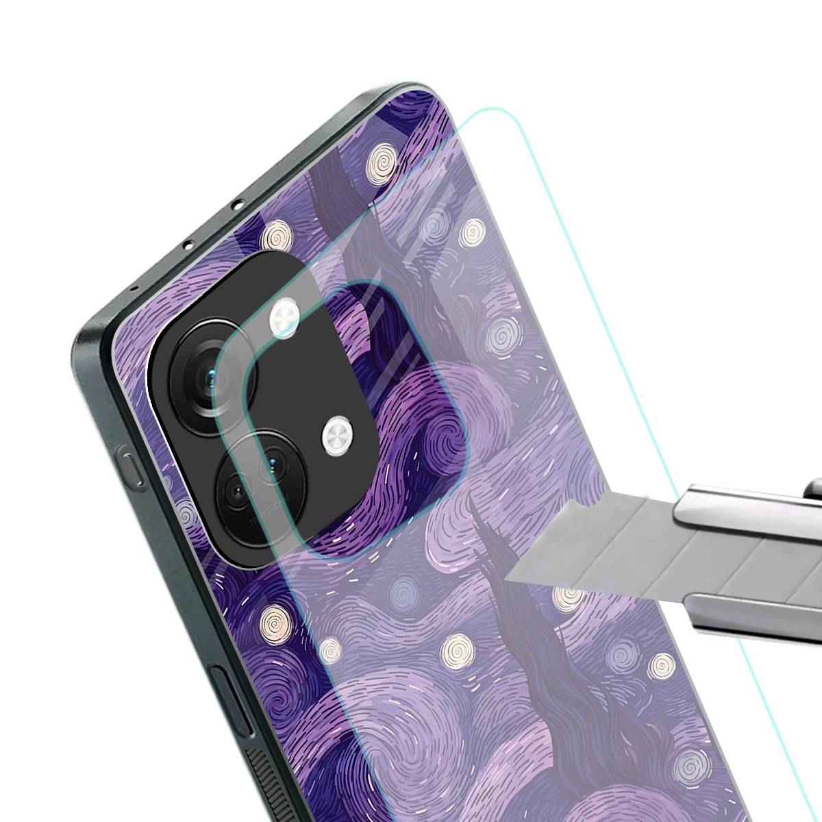 Nebula Galaxy stylish phone case for oneplus nord 3 | glossy glass and slim fit