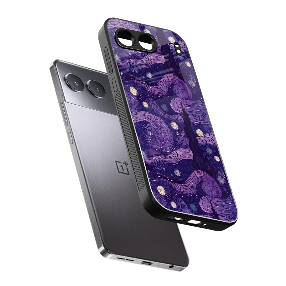 Nebula Galaxy sleek oneplus nord 4 cover with tempered glass back and TPU edges