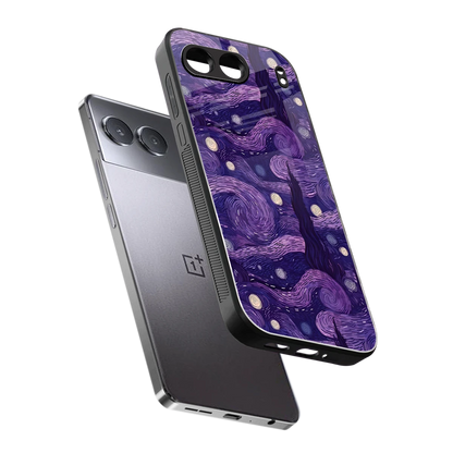 Nebula Galaxy sleek oneplus nord 4 cover with tempered glass back and TPU edges