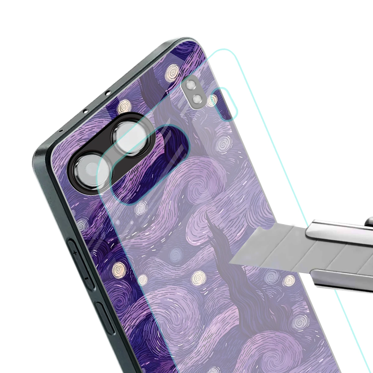 Nebula Galaxy stylish phone case for oneplus nord 4 | glossy glass and slim fit