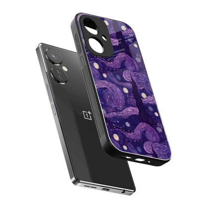 Nebula Galaxy sleek oneplus nord ce 3 cover with tempered glass back and TPU edges