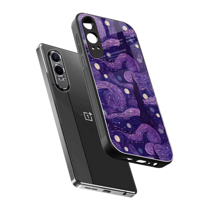 Nebula Galaxy sleek oneplus nord ce 4 lite cover with tempered glass back and TPU edges