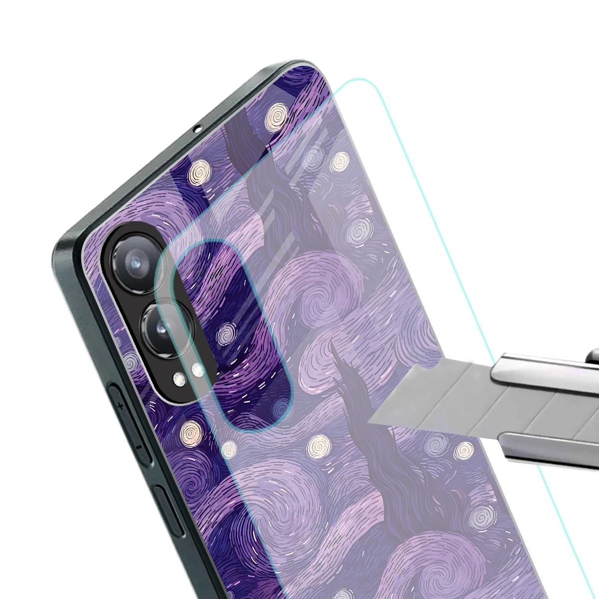 Nebula Galaxy stylish phone case for oneplus nord ce 4 lite | glossy glass and slim fit