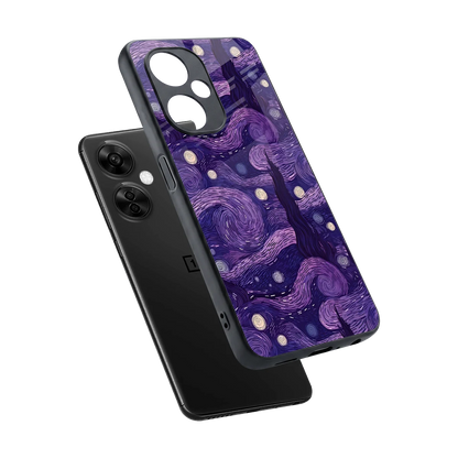 Nebula Galaxy sleek oneplus nord ce 3 lite cover with tempered glass back and TPU edges