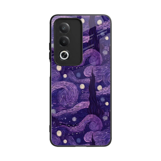 Nebula Galaxy back phone cover | glass case for oppo a3 pro