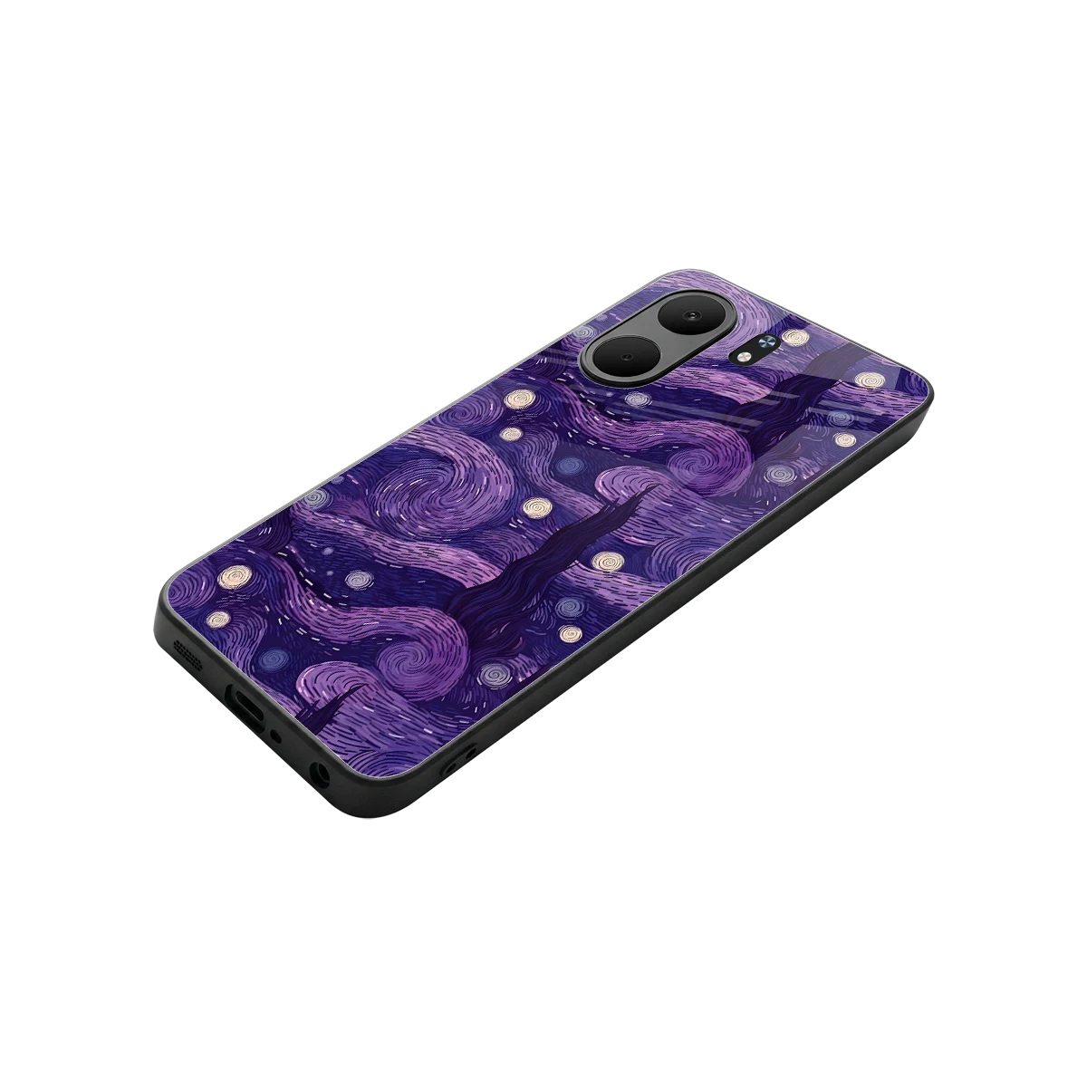 Nebula Galaxy stylish phone case for oppo a5x 5g | glossy glass and slim fit