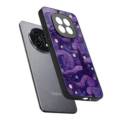 Nebula Galaxy sleek oppo f29 pro 5g cover with tempered glass back and TPU edges