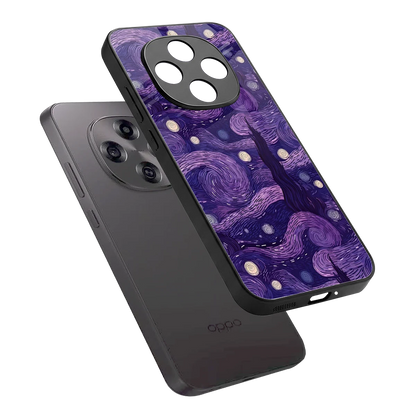 Nebula Galaxy sleek oppo f31 pro 5g cover with tempered glass back and TPU edges