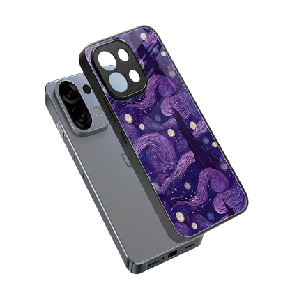 Nebula Galaxy sleek oppo k13 5g cover with tempered glass back and TPU edges